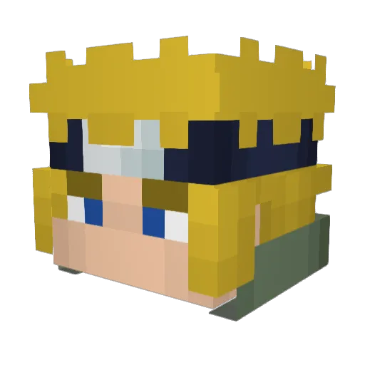 NamikazeMinato__ Minecraft avatar head, 3D render