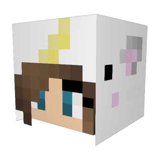 Namike Minecraft avatar head, 3D render