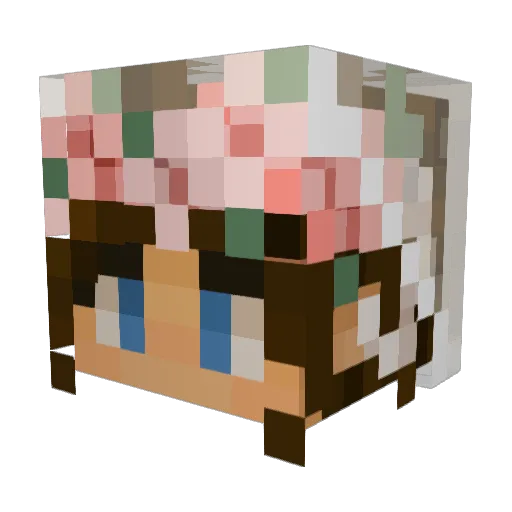 Namikka Minecraft avatar head, 3D render