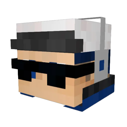 Naming_Mendou Minecraft avatar head, 3D render