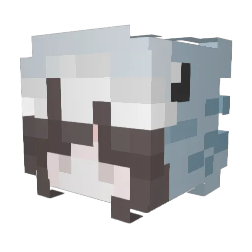 Namiry Minecraft avatar head, 3D render