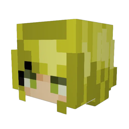 Namixkai Minecraft avatar head, 3D render