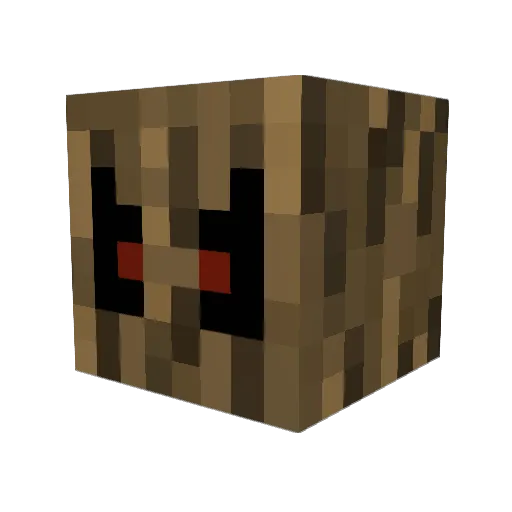 Nammu Minecraft avatar head, 3D render