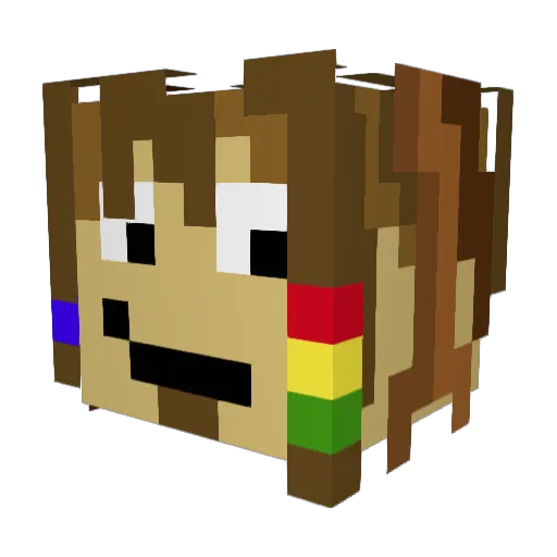 Namor71 Minecraft avatar head, 3D render