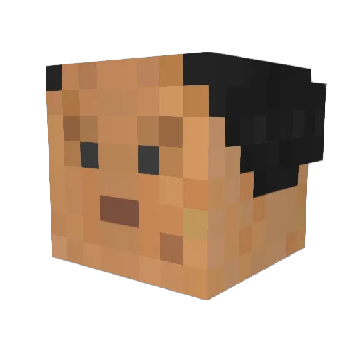 Namor Minecraft avatar head, 3D render