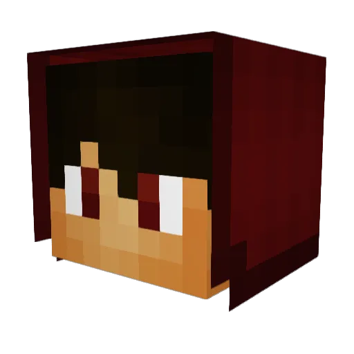 Namtara Minecraft avatar head, 3D render