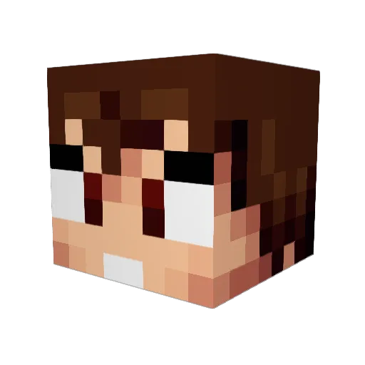 Namueh Minecraft avatar head, 3D render