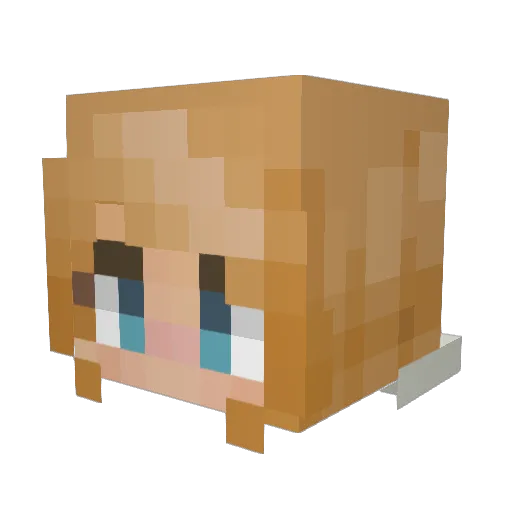 Namuska Minecraft avatar head, 3D render