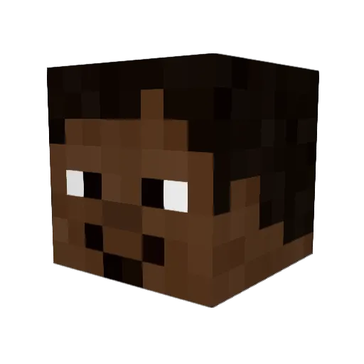 Nan0MK Minecraft avatar head, 3D render