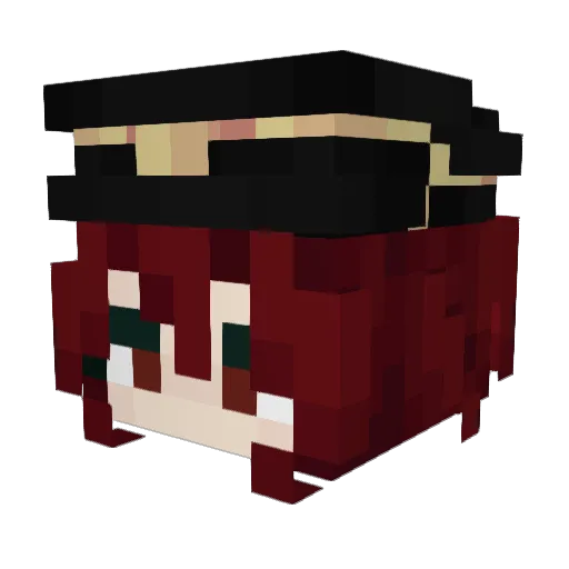 Nan0Mous3 Minecraft avatar head, 3D render