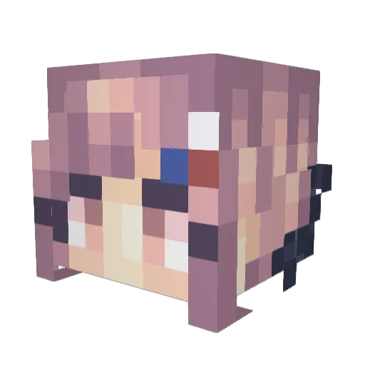 NanAmiC Minecraft avatar head, 3D render