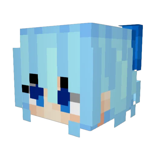 NanMaoD Minecraft avatar head, 3D render