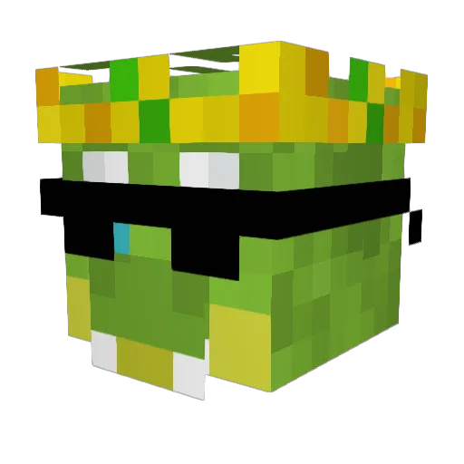 NanRuby Minecraft avatar head, 3D render