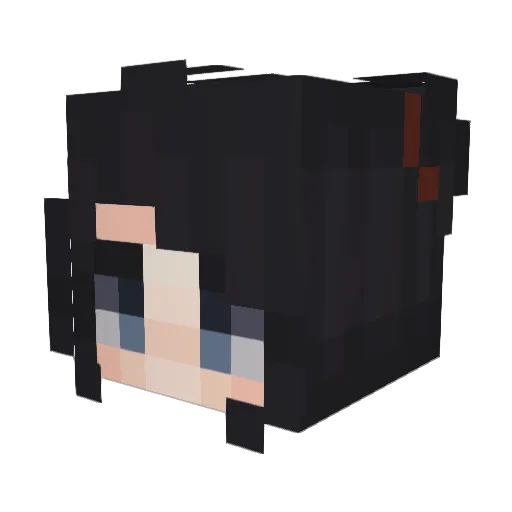 NanSoma Minecraft avatar head, 3D render