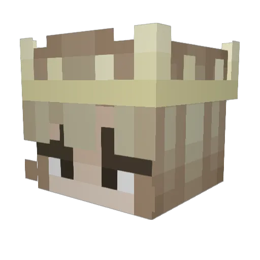 NanTheBot Minecraft avatar head, 3D render