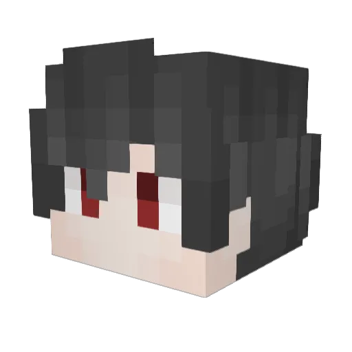Nan_Gu_ Minecraft avatar head, 3D render
