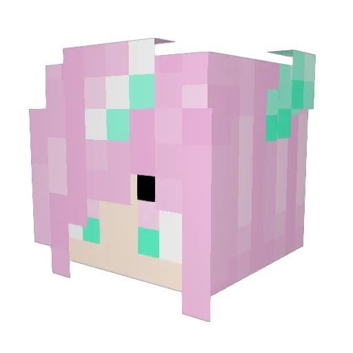 Nana09 Minecraft avatar head, 3D render