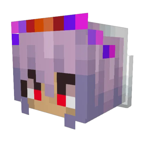 Nana26Moon Minecraft avatar head, 3D render