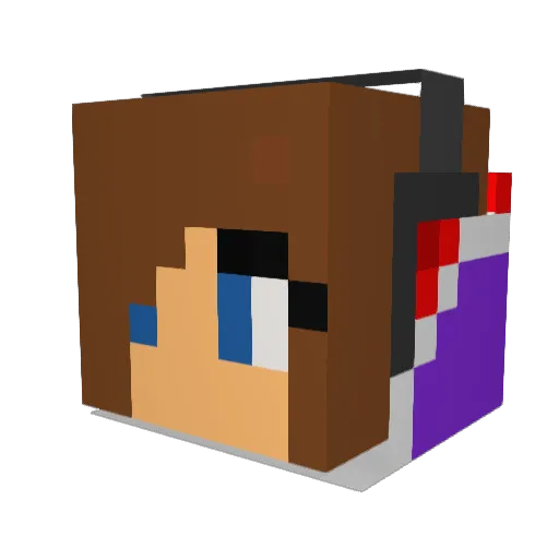 NanaB31 Minecraft avatar head, 3D render