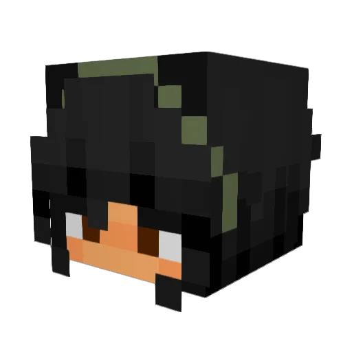 NanaBeann Minecraft avatar head, 3D render