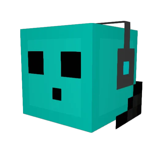 NanaFree Minecraft avatar head, 3D render