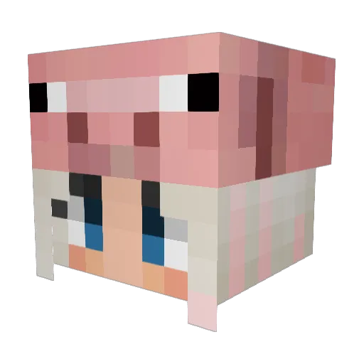 NanaSmallb Minecraft avatar head, 3D render