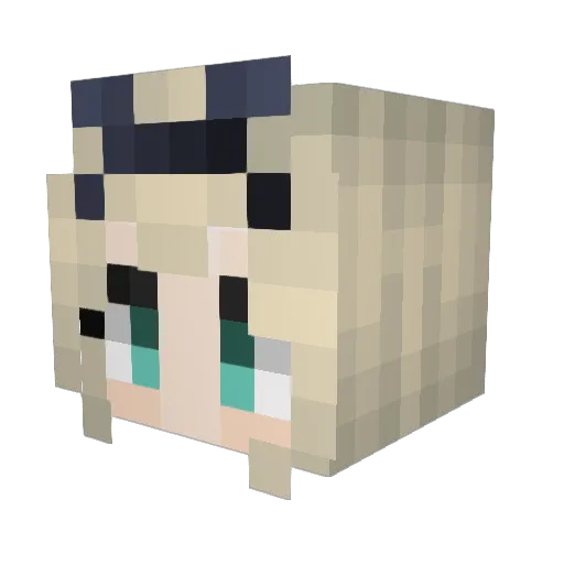 Nana_A_Deviluke Minecraft avatar head, 3D render