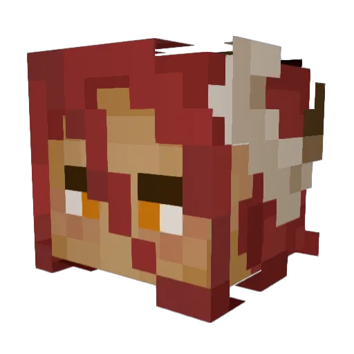 Nana_rah Minecraft avatar head, 3D render