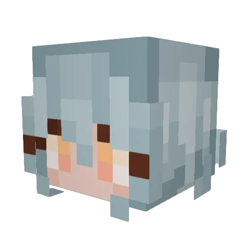 Nanabyyte Minecraft avatar head, 3D render