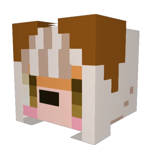 Nanac116 Minecraft avatar head, 3D render