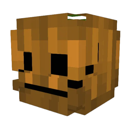 Nanachigo Minecraft avatar head, 3D render