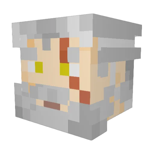 NanaharaS Minecraft avatar head, 3D render
