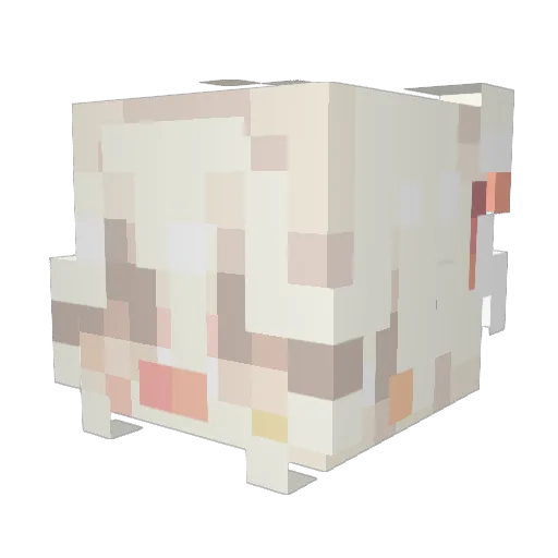 NanakoVT_ Minecraft avatar head, 3D render