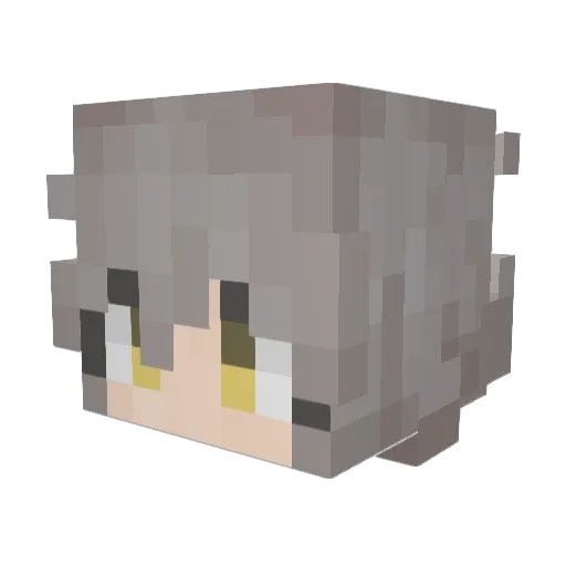 Nanakusa07 Minecraft avatar head, 3D render