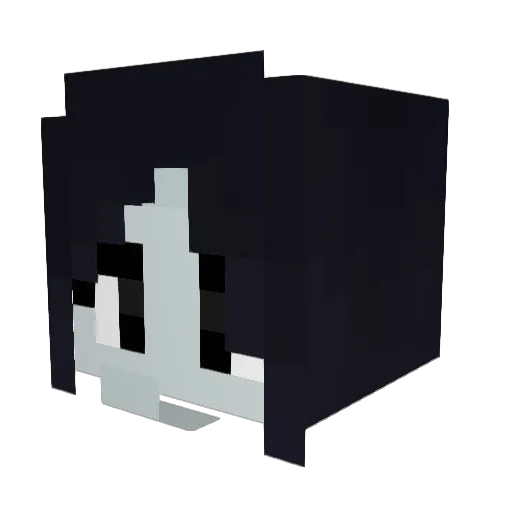 Nanaman Minecraft avatar head, 3D render
