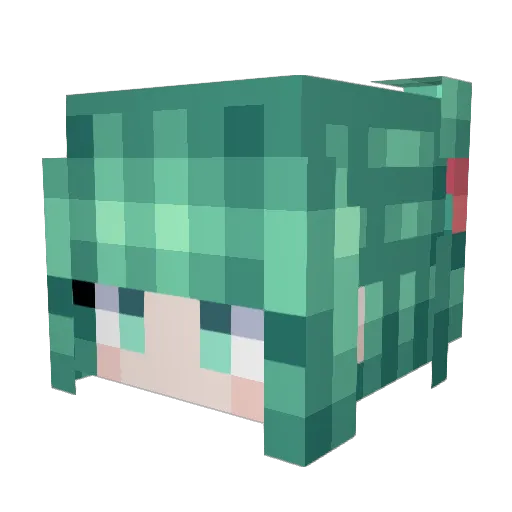 Nanami3310 Minecraft avatar head, 3D render