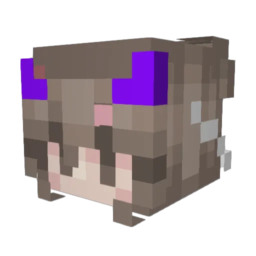 NanamiSama067 Minecraft avatar head, 3D render