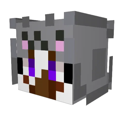 Nanami_Nami Minecraft avatar head, 3D render