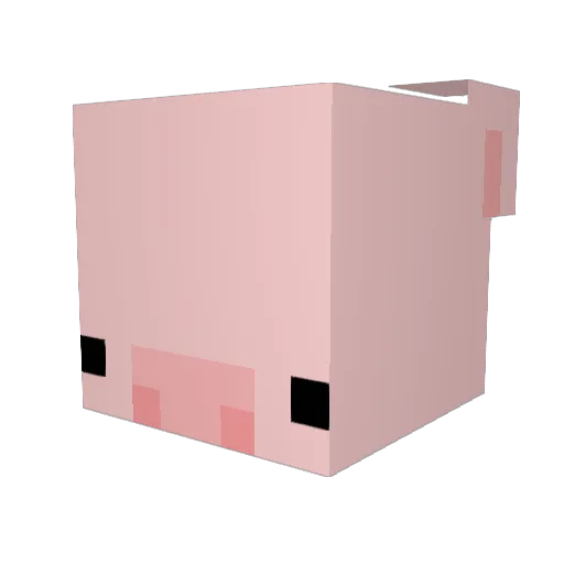 Nananattt Minecraft avatar head, 3D render
