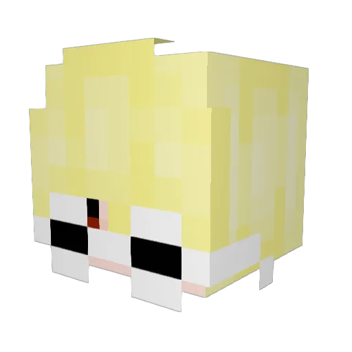 Nanane3437 Minecraft avatar head, 3D render