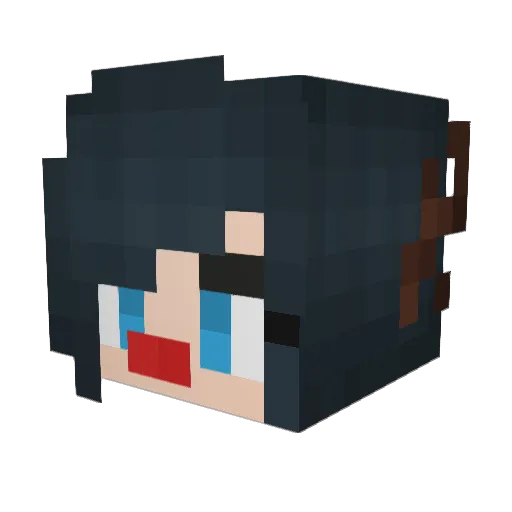 Nanari__ Minecraft avatar head, 3D render
