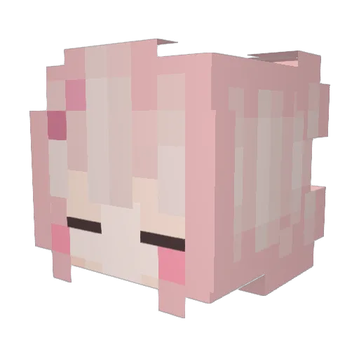 Nanaroid Minecraft avatar head, 3D render