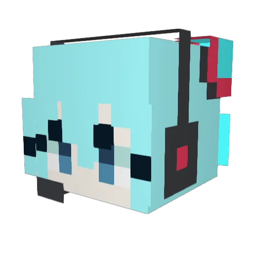Nanasaki7255 Minecraft avatar head, 3D render