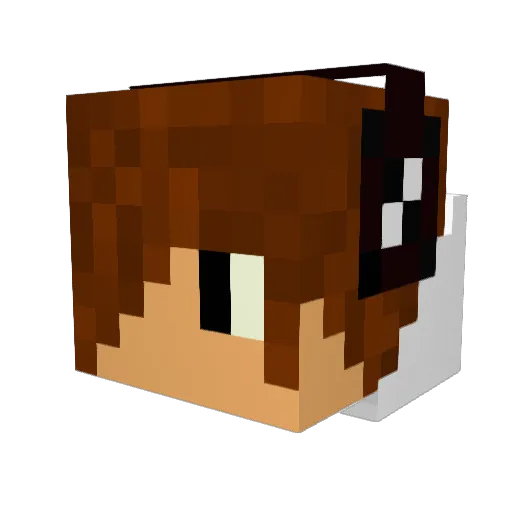 Nanase_N Minecraft avatar head, 3D render