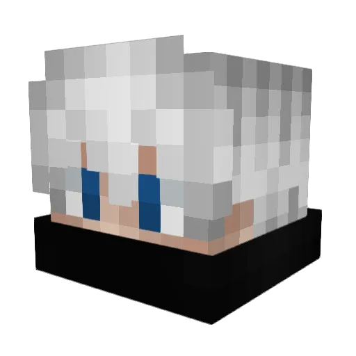 Nanashi808 Minecraft avatar head, 3D render