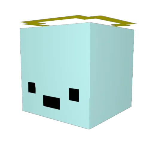 Nanback Minecraft avatar head, 3D render