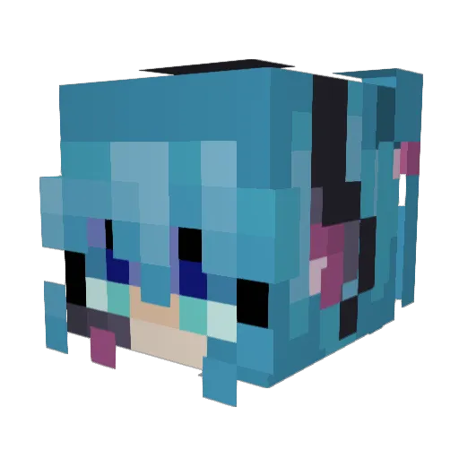 Nancex Minecraft avatar head, 3D render