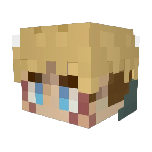 Nanchoz Minecraft avatar head, 3D render