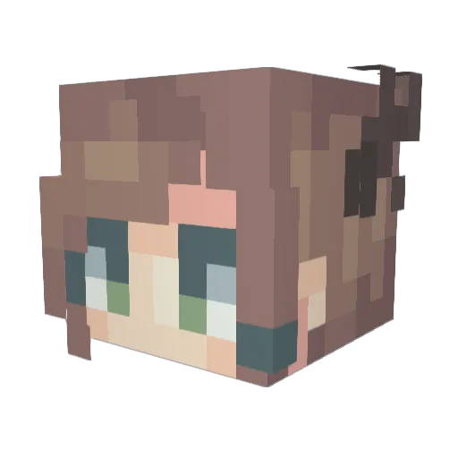 NancyCat13 Minecraft avatar head, 3D render