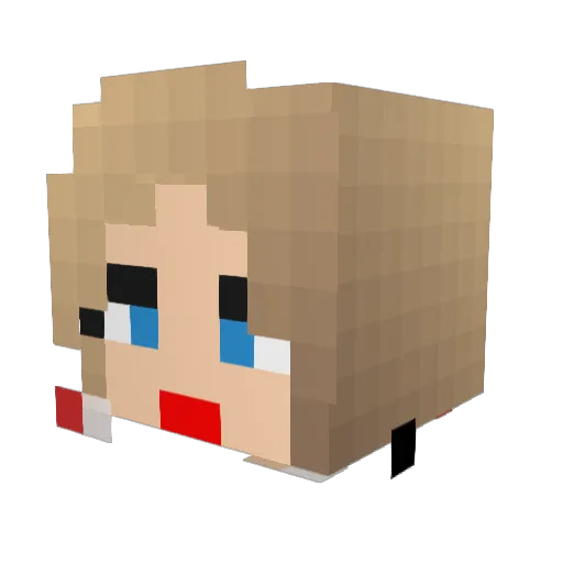NancyReagan420 Minecraft avatar head, 3D render